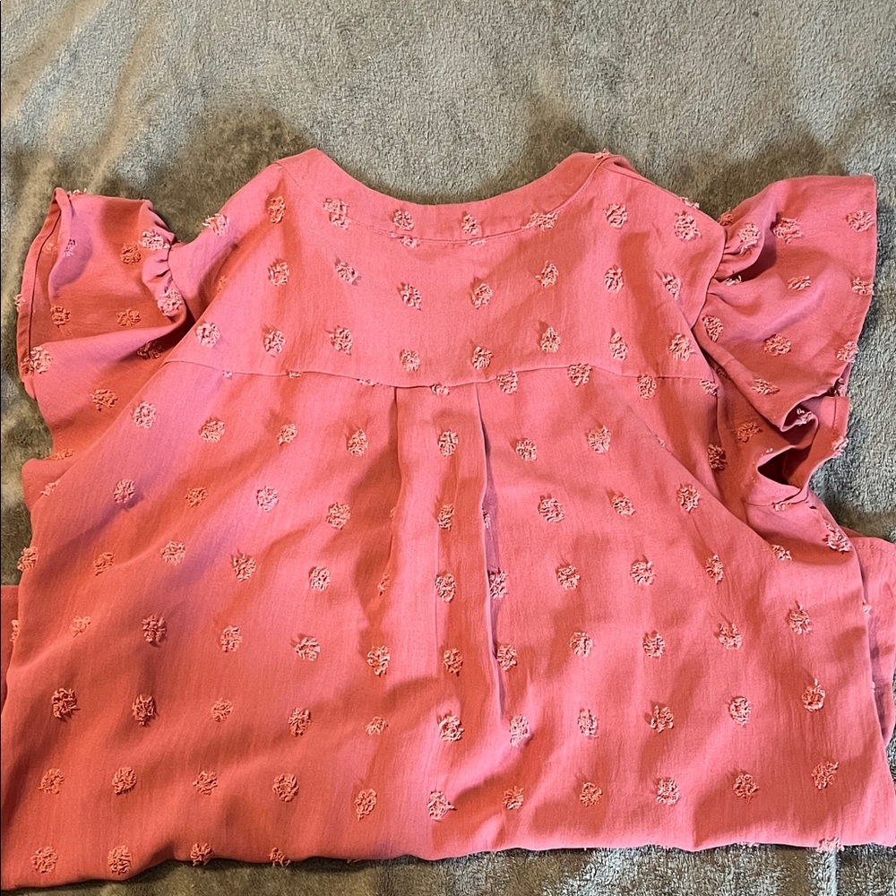Pink Ruffled Sleeve Top - Picture 5 of 5